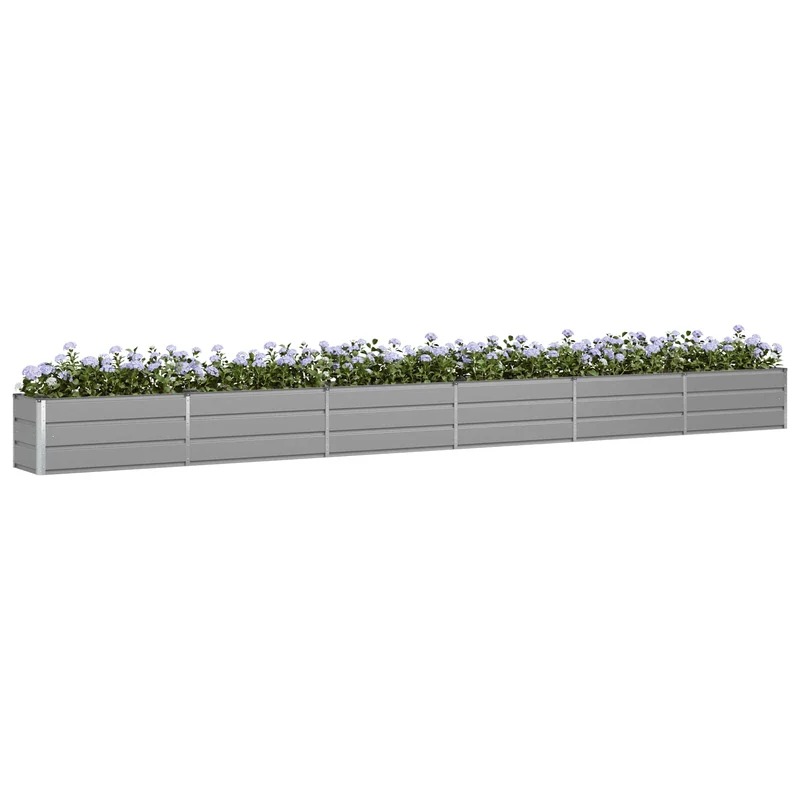 Jardinera Gris Claro 580 X 50 X 45 Cm Acero Galvanizado
