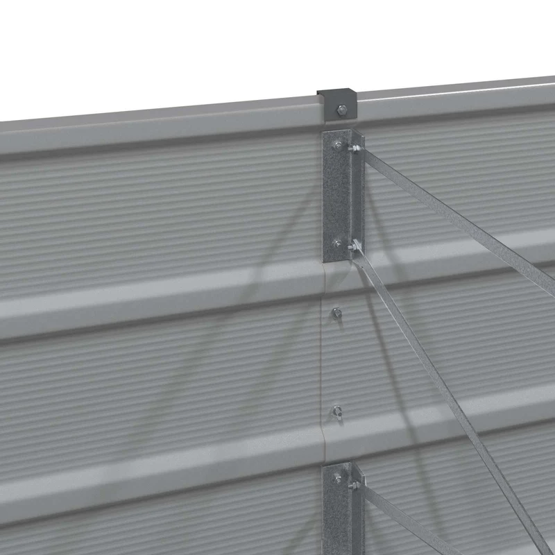 Jardinera Gris Claro 580 X 50 X 45 Cm Acero Galvanizado