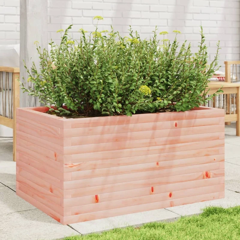 Jardinera Madera Maciza De Abeto Douglas 90x60x45,5 Cm