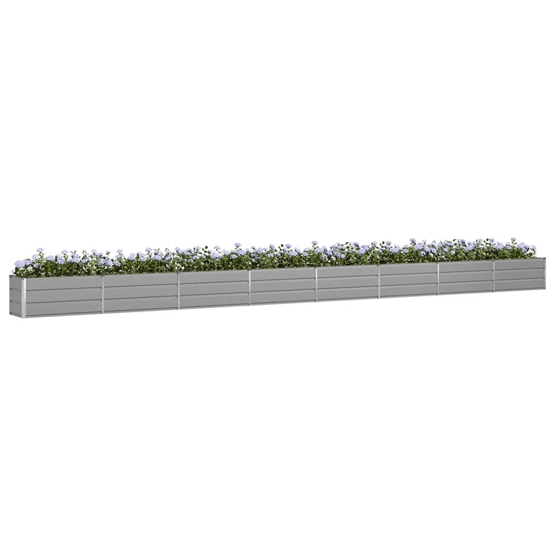 Jardinera Gris Claro 770 X 50 X 45 Cm Acero Galvanizado