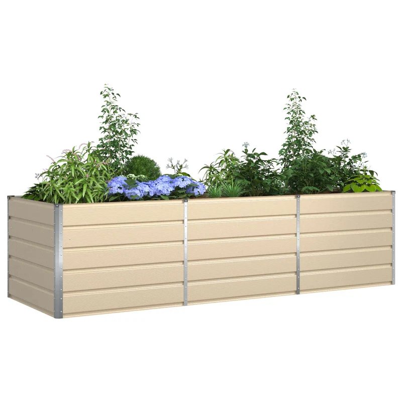 Jardinera Marfil 290 X 100 X 75 Cm Acero Galvanizado