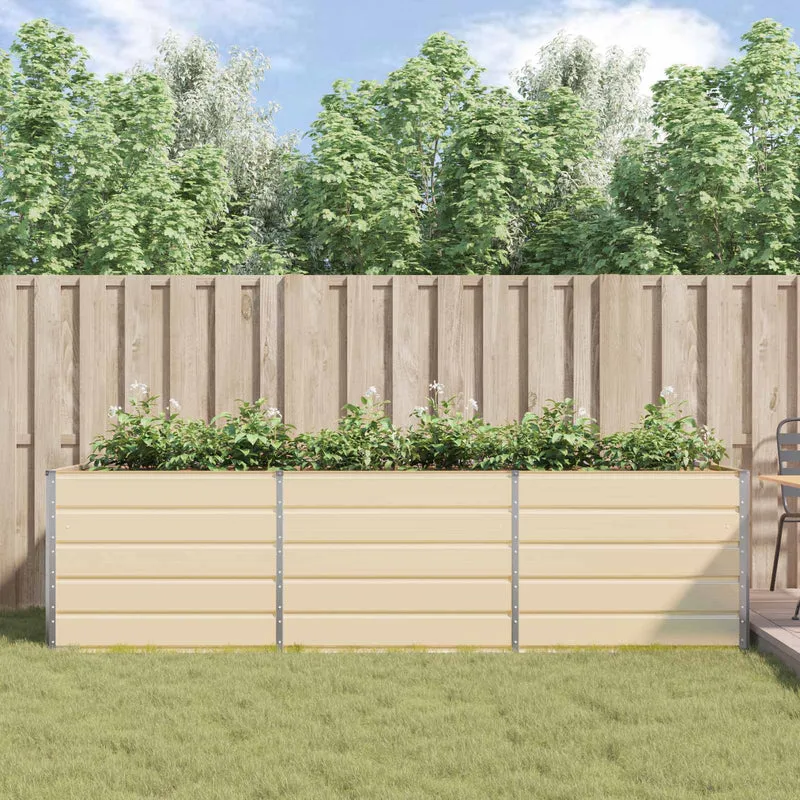 Jardinera Marfil 290 X 100 X 75 Cm Acero Galvanizado