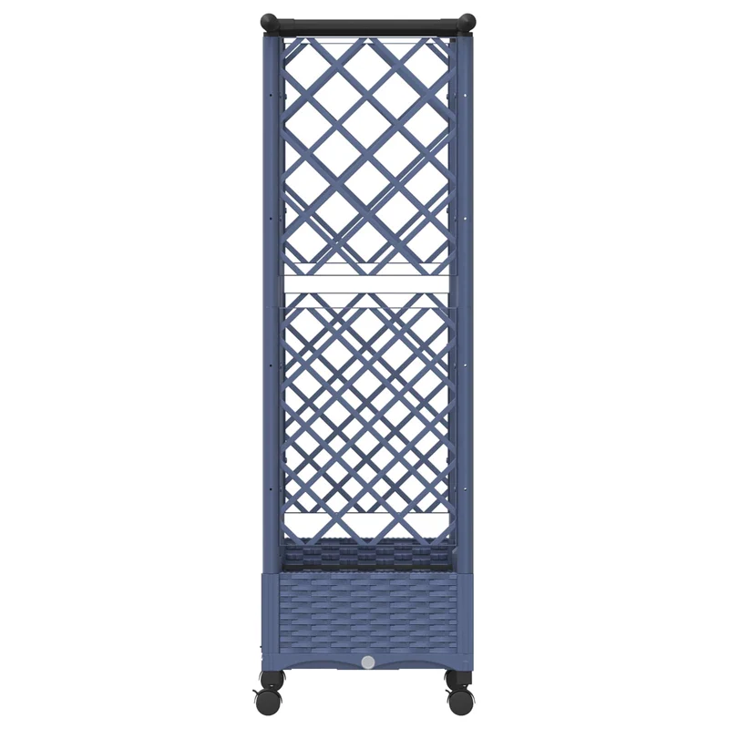 Cama Elevada Con Trellis Y Techo Gris 124 X 40 X 127 Cm Pp