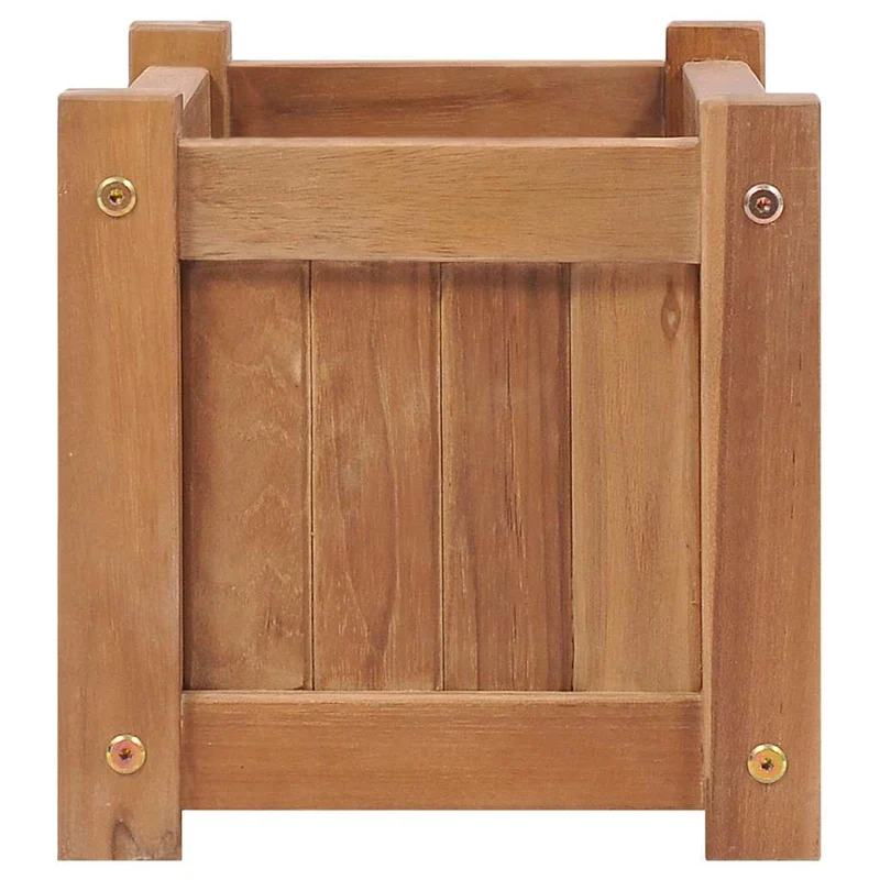 Arriate Elevado Madera Maciza De Teca 50x25x25 Cm
