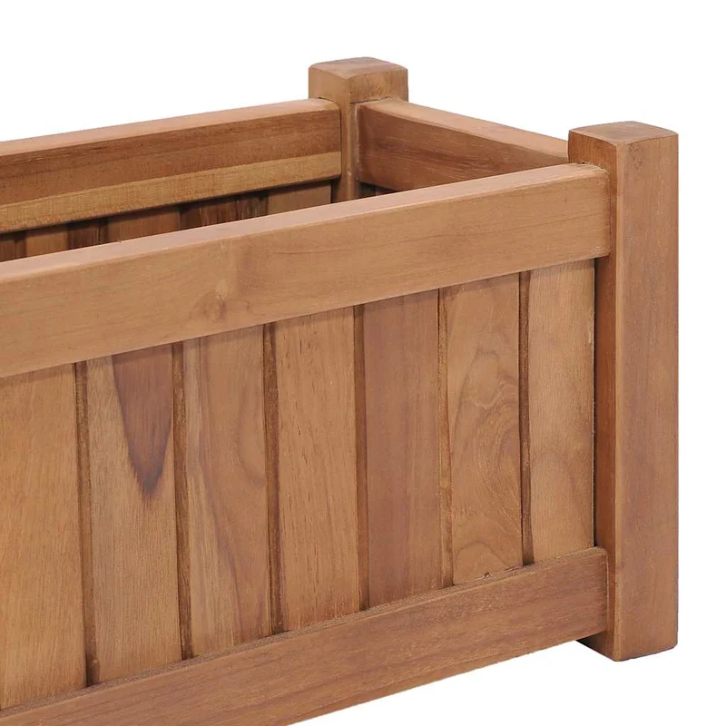 Arriate Elevado Madera Maciza De Teca 50x25x25 Cm