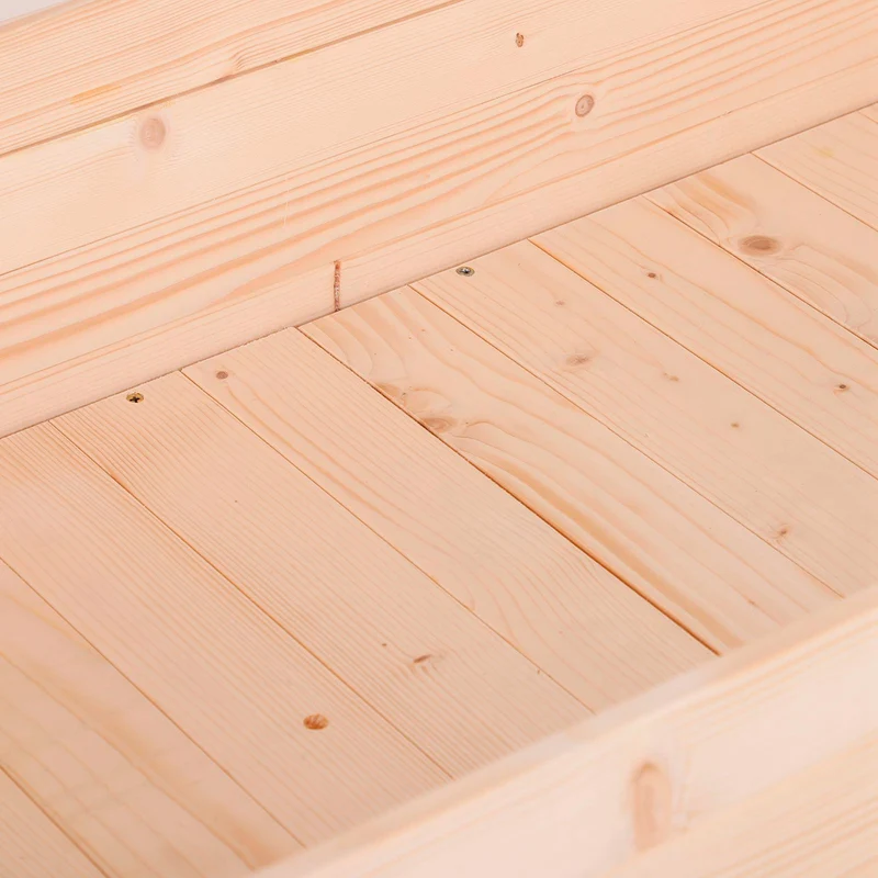 Outsunny Huerto Urbano Elevado Madera 122,5x56,5x76 Cm tela No Tejida Natural