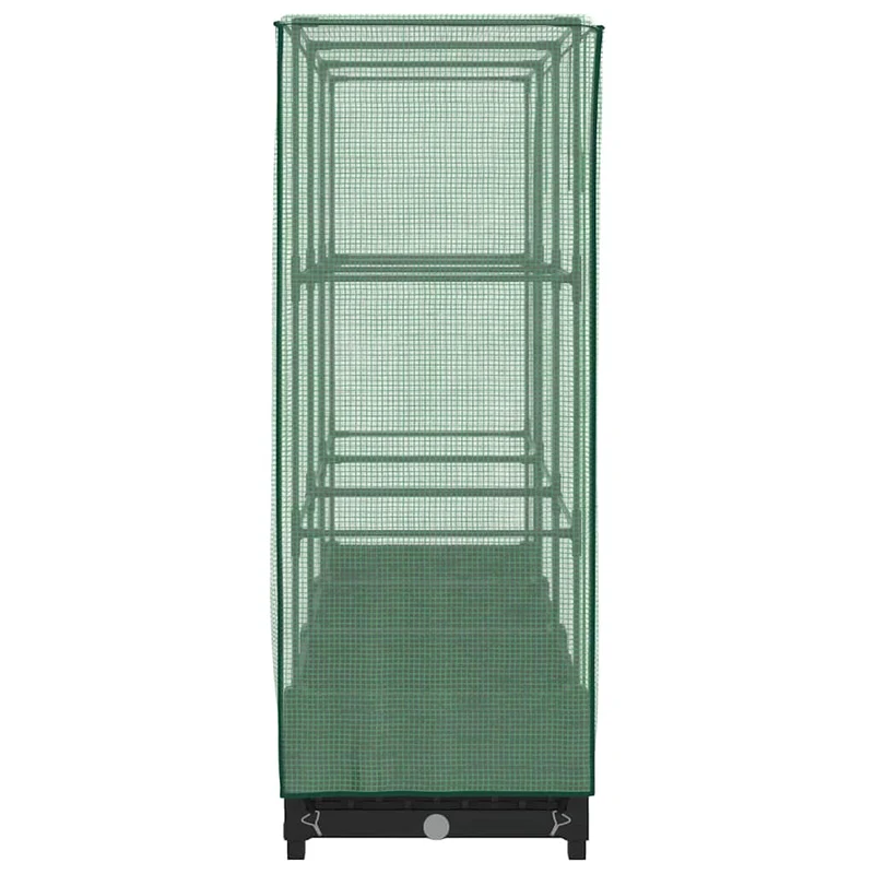 Jardinera Elevada Con Cubierta De Invernadero Aspecto Ratán 120x40x123 Cm