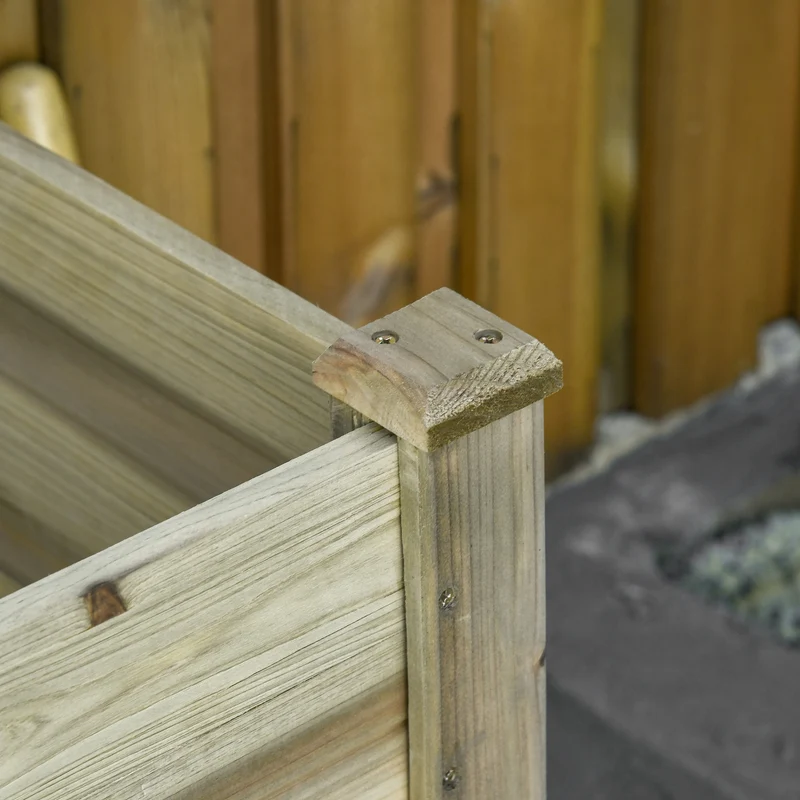 Outsunny Huerto Urbano De Madera Con Estante 91x51x76 Cm Para Cultivos Plantas