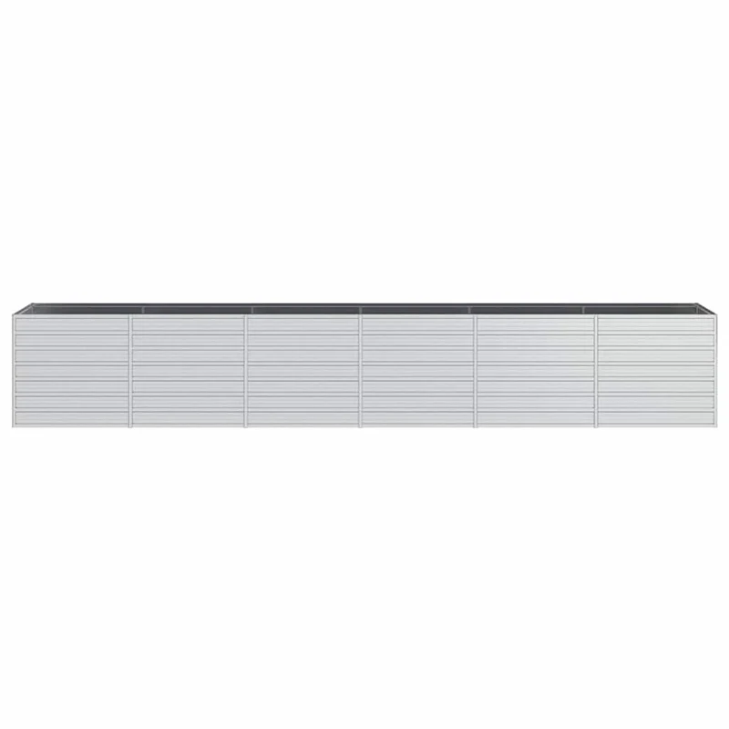 Arriate De Acero Galvanizado Plateado 480x80x77 Cm