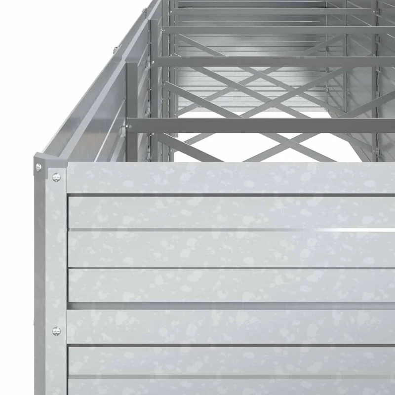 Arriate De Acero Galvanizado Plateado 480x80x77 Cm