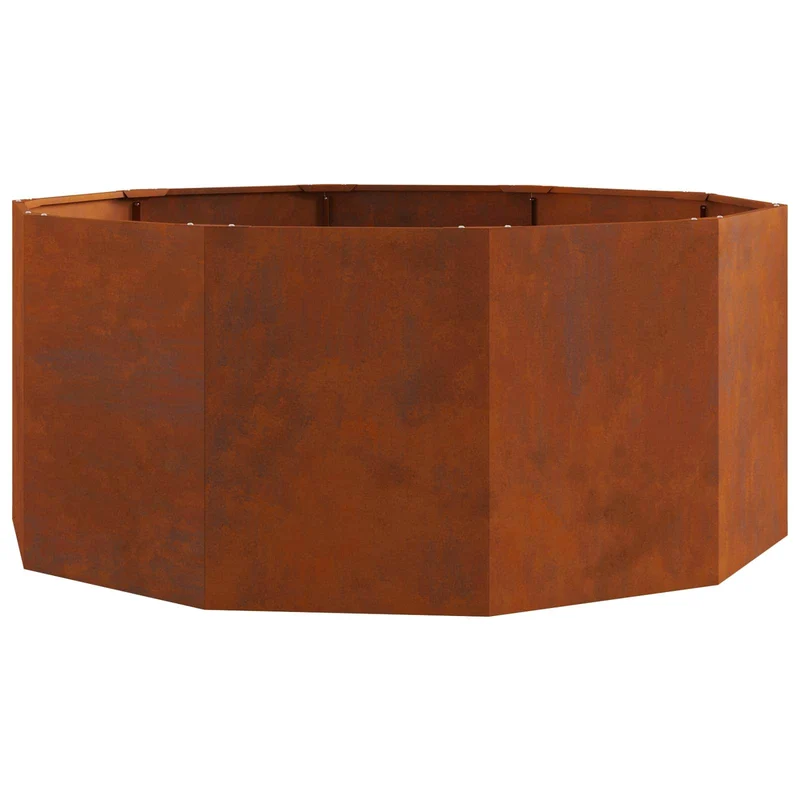 Jardinera Oxidado 120 X 120 X 50 Cm Acero Autopatinable