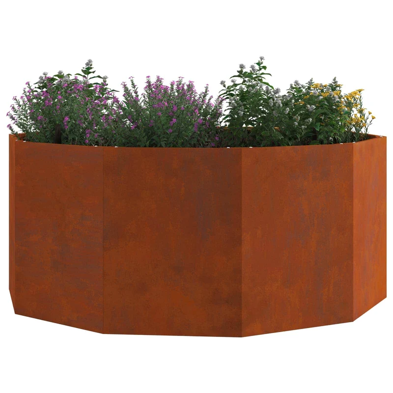 Jardinera Oxidado 120 X 120 X 50 Cm Acero Autopatinable