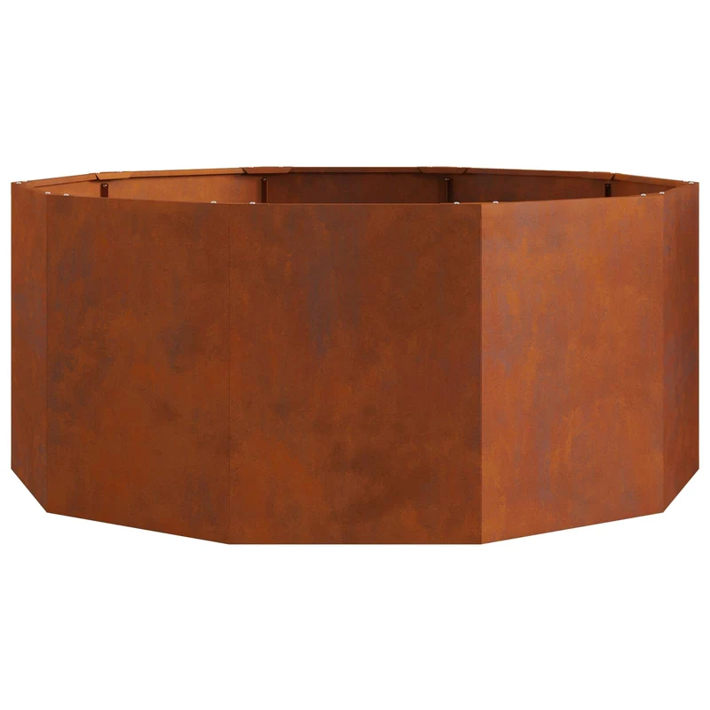 Jardinera Oxidado 120 X 120 X 50 Cm Acero Autopatinable