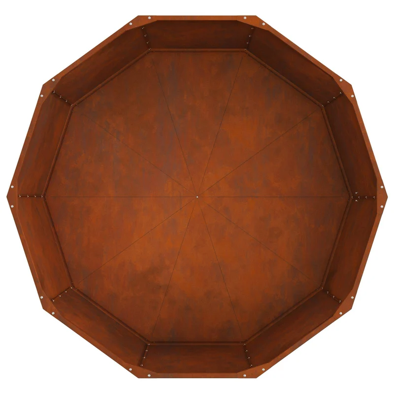 Jardinera Oxidado 120 X 120 X 50 Cm Acero Autopatinable