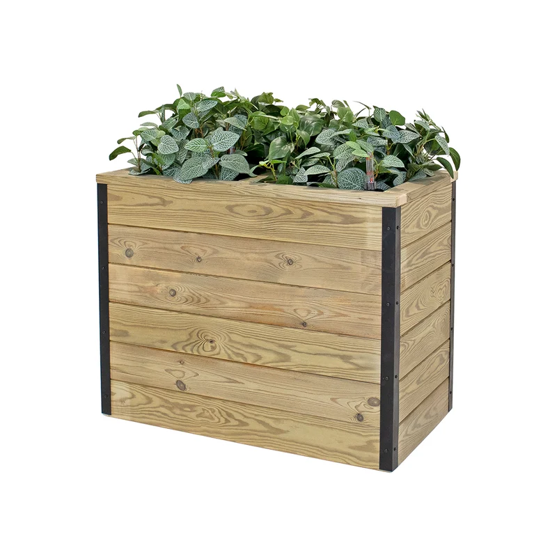 Jardinera De Madera Con Autorriego 40x40x60 Cm Nidum Hortalia