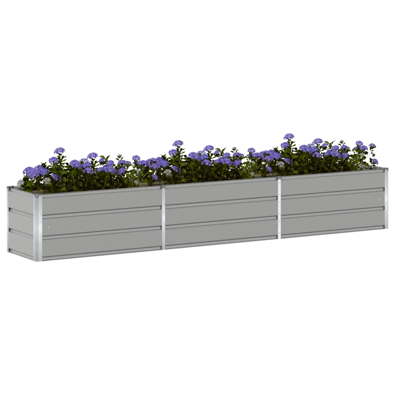 Jardinera Gris Claro 290 X 50 X 45 Cm Acero Galvanizado