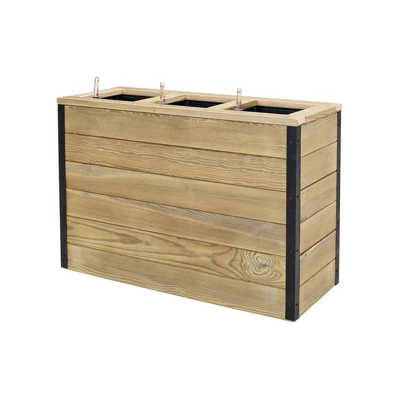 Jardinera De Madera Con Autorriego 86x34x60 Cm Nidum Hortalia