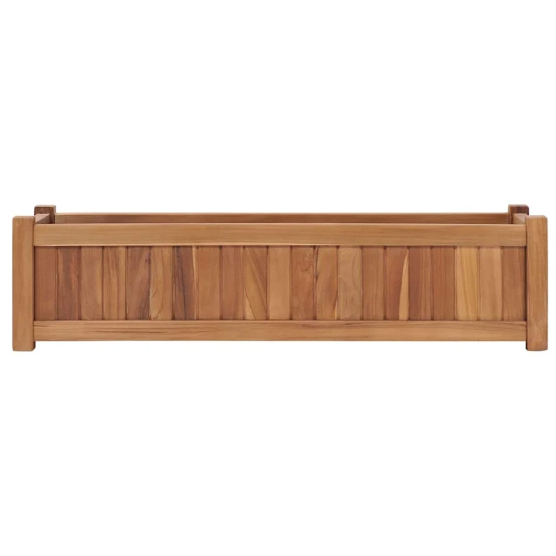 Arriate Elevado Madera Maciza De Teca 100x30x25 Cm