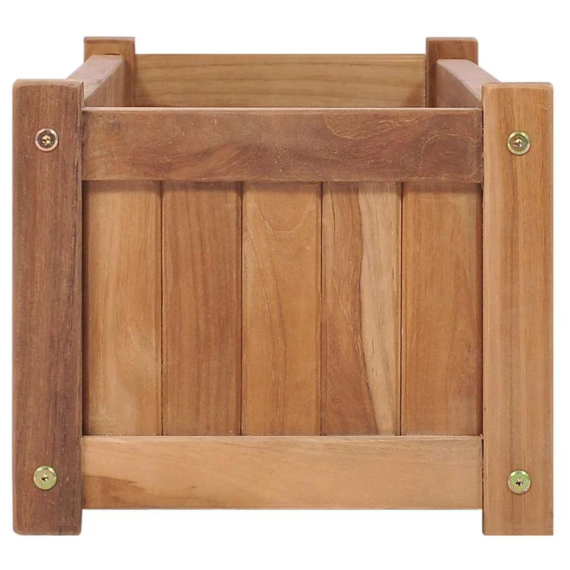 Arriate Elevado Madera Maciza De Teca 100x30x25 Cm