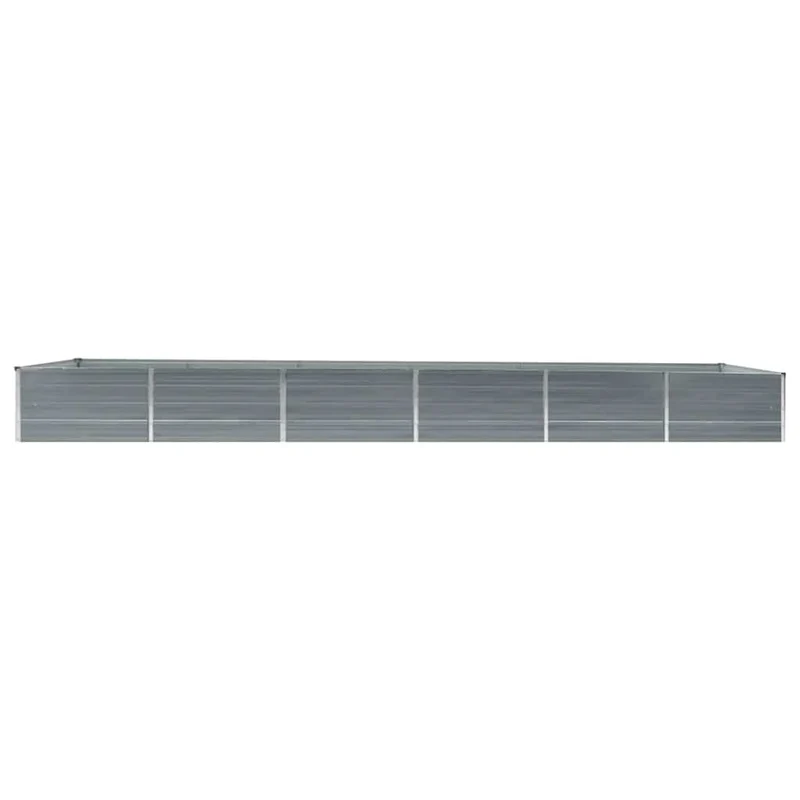 Arriate De Jardín De Acero Galvanizado Gris 480x80x45 Cm
