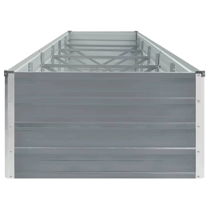 Arriate De Jardín De Acero Galvanizado Gris 480x80x45 Cm