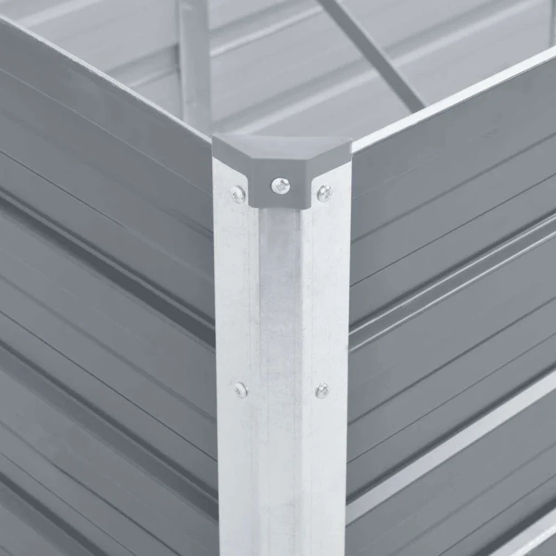 Arriate De Jardín De Acero Galvanizado Gris 480x80x45 Cm