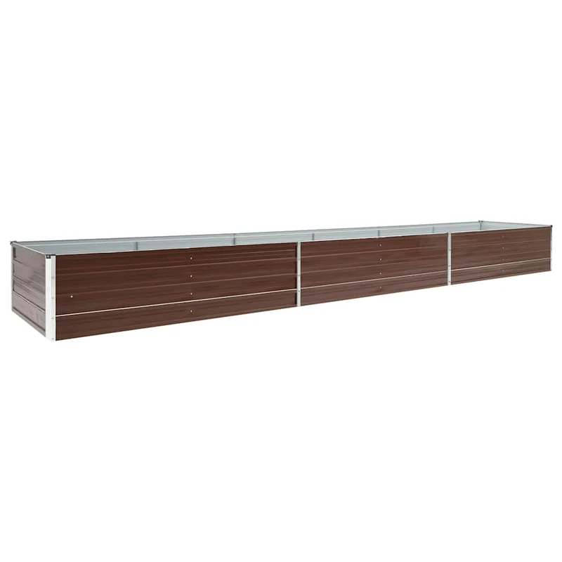 Arriate De Jardín De Acero Galvanizado Marrón 480x80x45 Cm