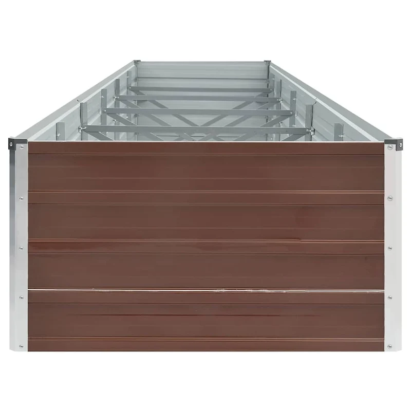 Arriate De Jardín De Acero Galvanizado Marrón 480x80x45 Cm