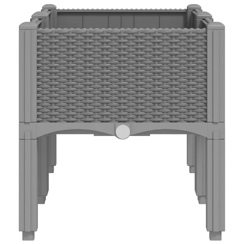 Jardinera Con Patas Pp Gris Claro 80x40x42 Cm