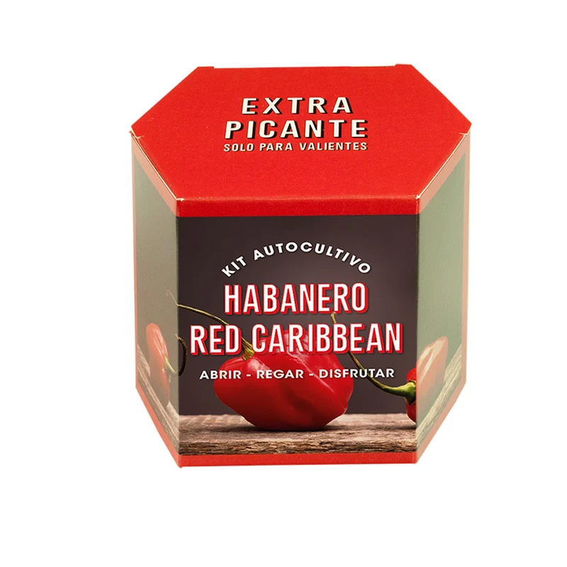 Kit Autocultivo Habanero Red Caribbean Pimiento Extra Picante 450.000 SHU - Resetea