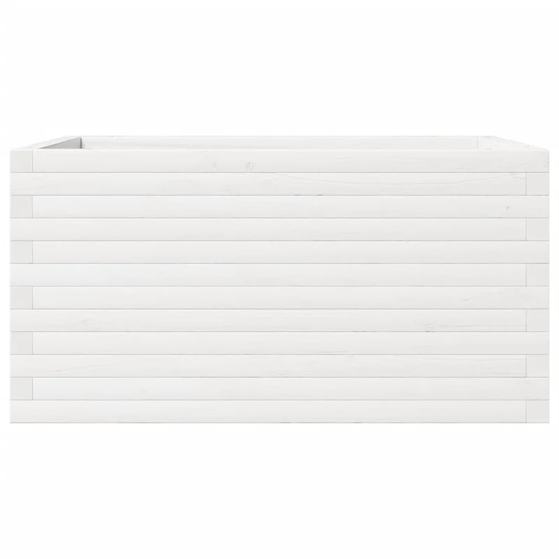 Jardinera De Madera Maciza De Pino Blanco 90x60x46 Cm