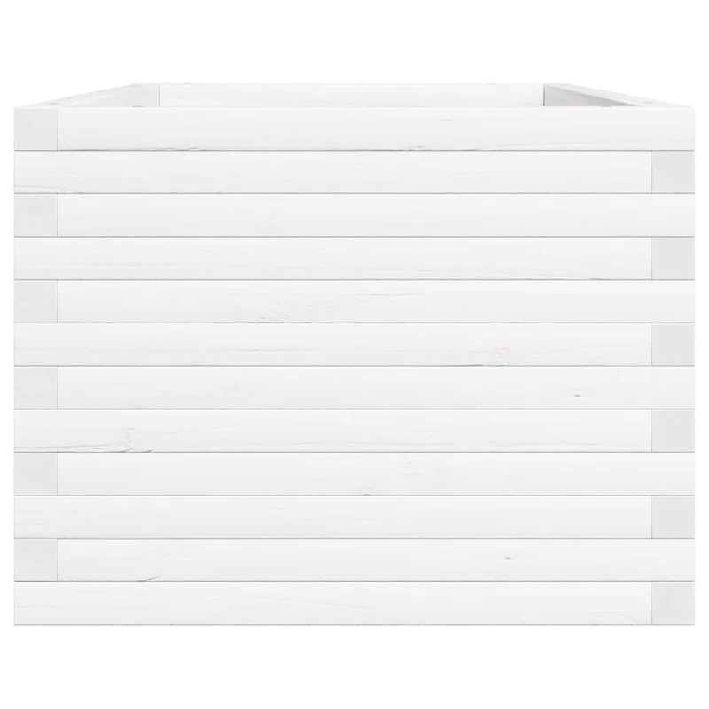 Jardinera De Madera Maciza De Pino Blanco 90x60x46 Cm