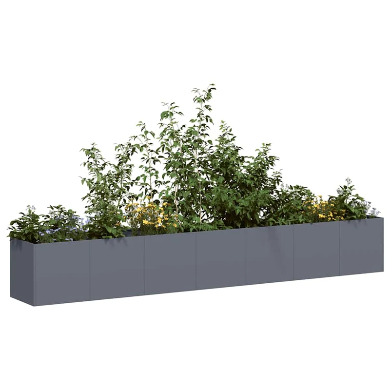 Jardinera De Acero Laminado En Frío Antracita 280x40x40 Cm
