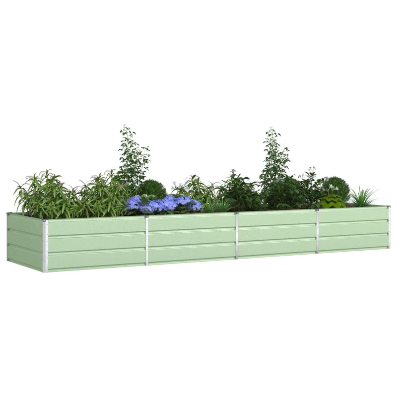 Jardinera Verde Pastel 385 X 100 X 45 Cm Acero Galvanizado
