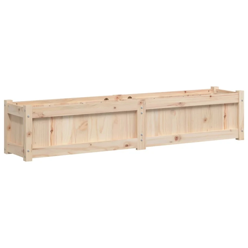 Jardinera De Madera Maciza De Pino 150x31x31 Cm