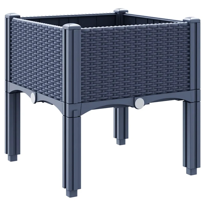 Jardinera Con Patas Pp Azul Gris 40x40x42 Cm