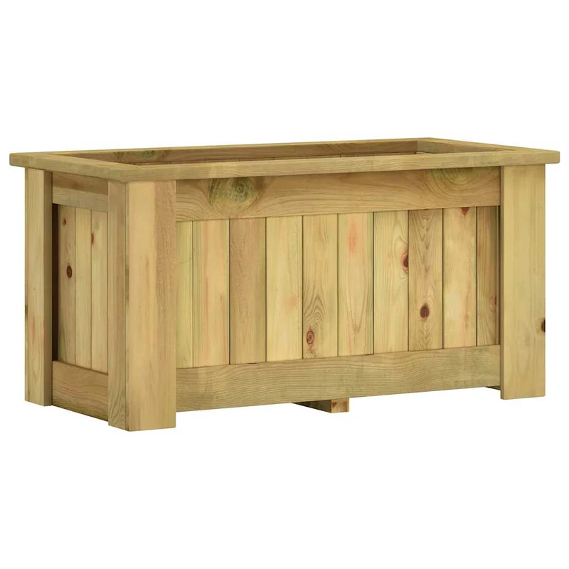 Arriate De Madera De Pino Impregnada 100x50x50 Cm