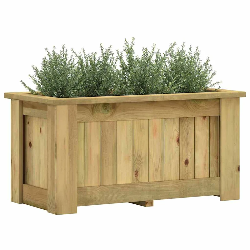 Arriate De Madera De Pino Impregnada 100x50x50 Cm