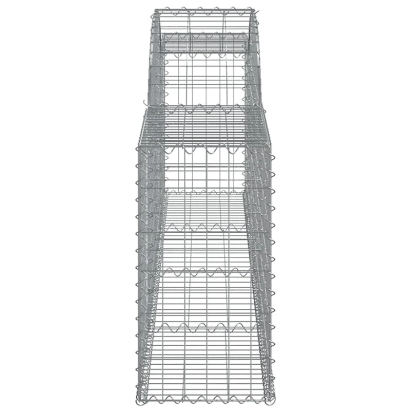 Cestas De Gaviones 7 Uds Forma De Arco Hierro 300x30x60/80 Cm
