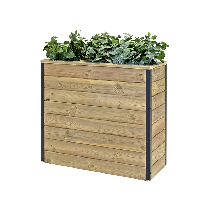 Jardinera De Madera Con Autorriego 86x34x80 Cm Nidum Hortalia