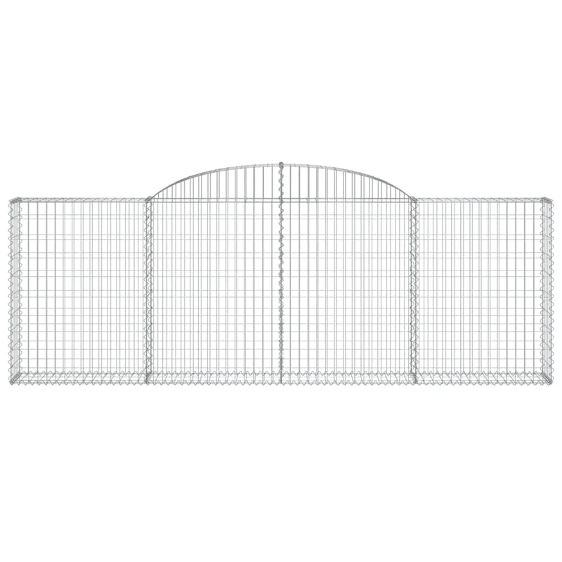 Cestas De Gaviones 6 Uds Forma De Arco Hierro 300x30x100/120 Cm