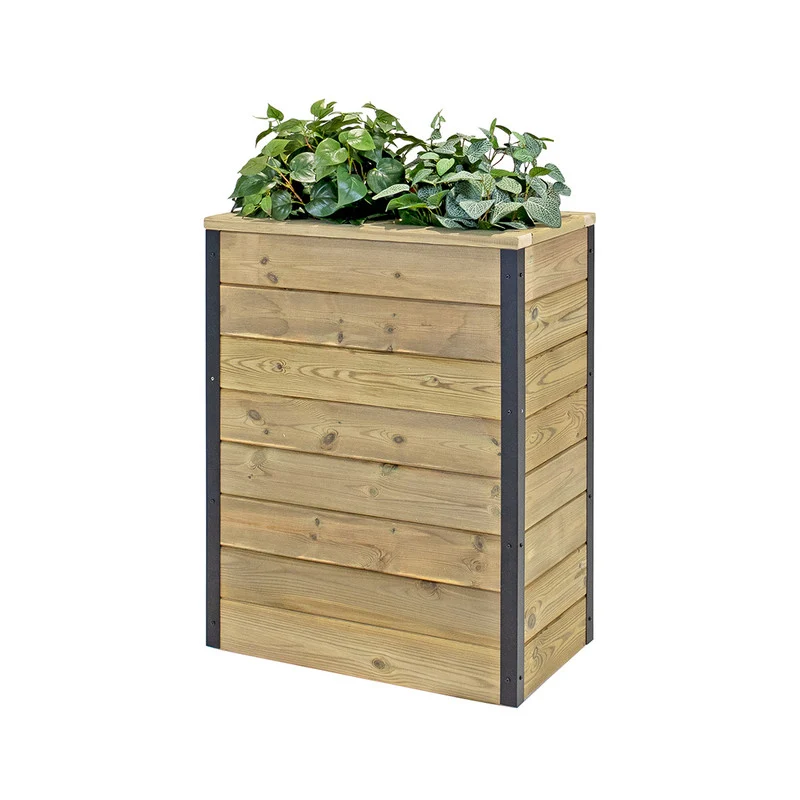 Jardinera De Madera Con Autorriego 60x34x80 Cm Nidum Hortalia