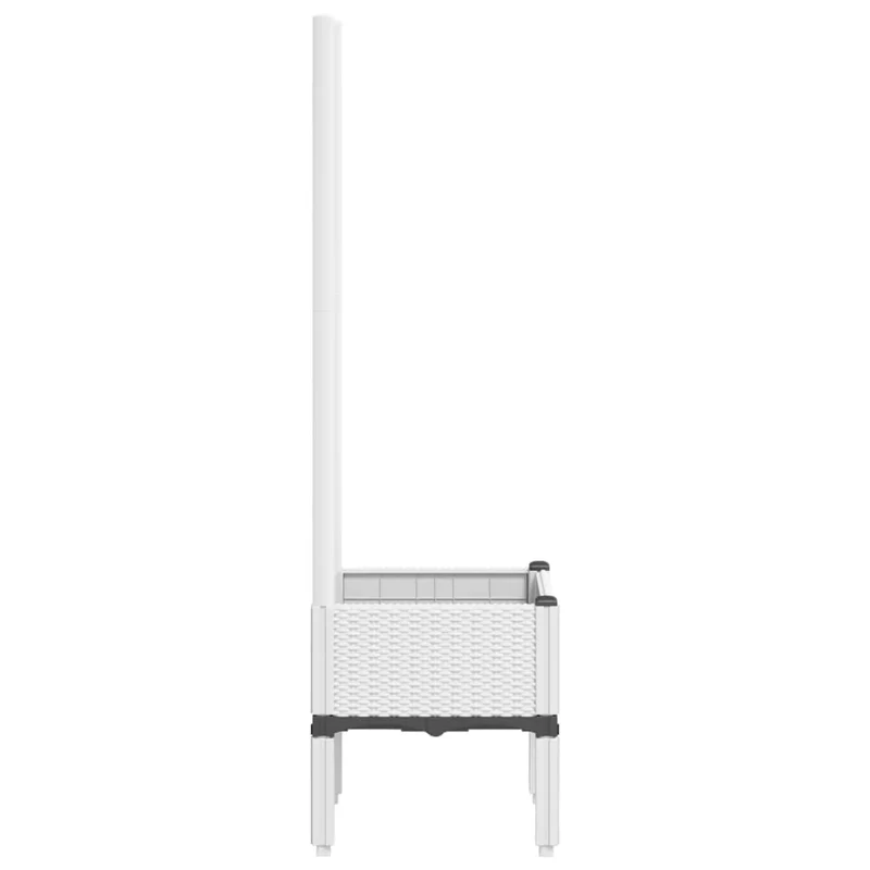 Jardinera Con Enrejado Pp Blanco 40x40x142 Cm