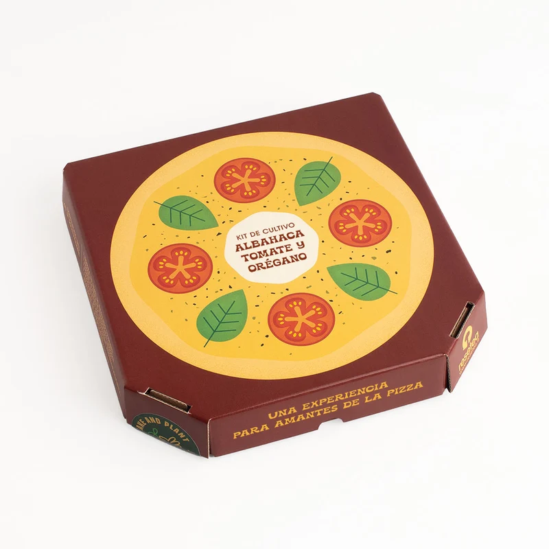 Kit Pizza Lovers – Cultiva Albahaca, Tomate y Orégano en Casa, Regalo Gourmet Original - Resetea