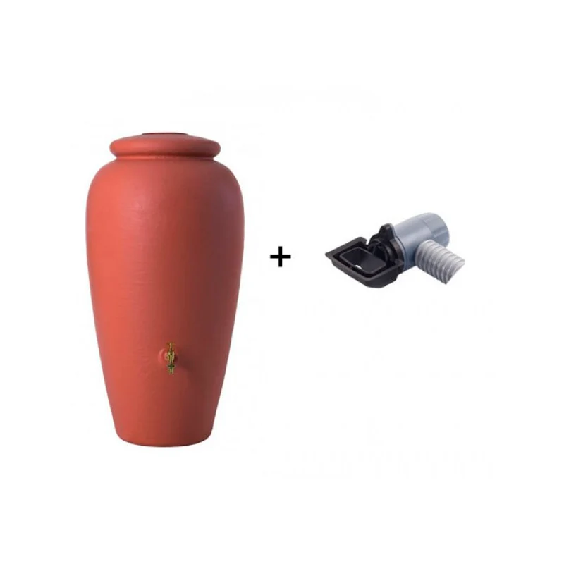 Kit pluvial depósito ànfora terracotta y filtro bajante rectangular Graf