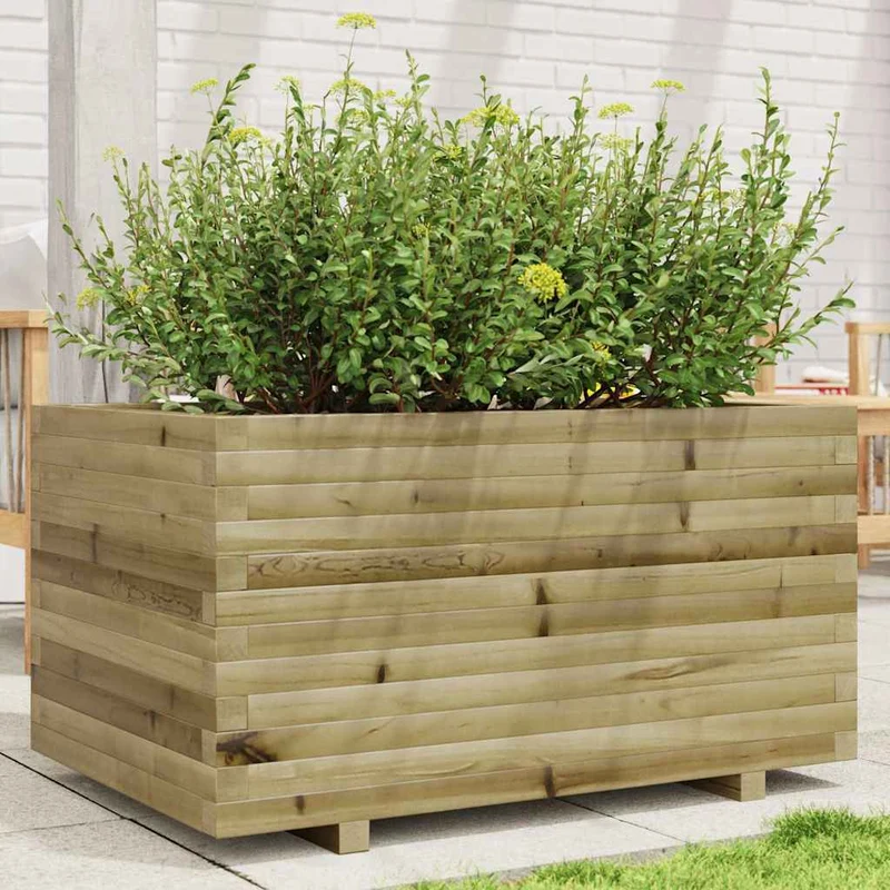 Jardinera Madera De Pino Impregnada 90x60x49,5 Cm