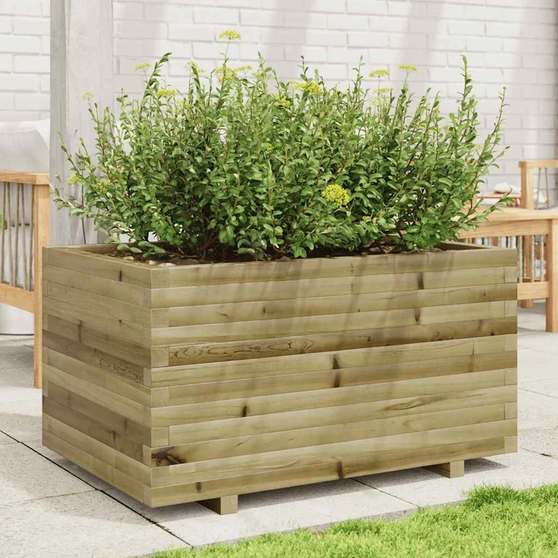 Jardinera Madera De Pino Impregnada 90x60x49,5 Cm