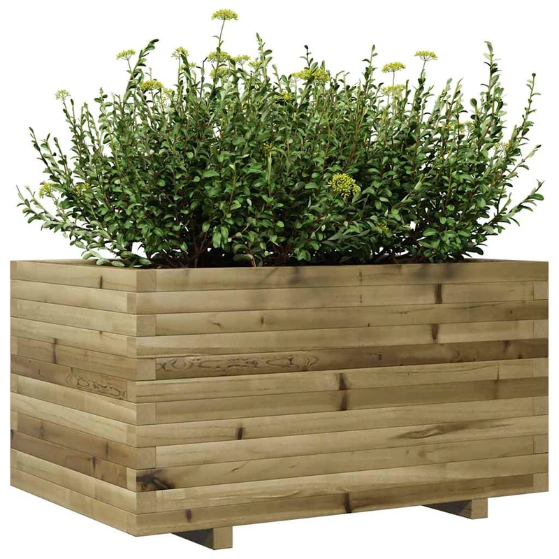 Jardinera Madera De Pino Impregnada 90x60x49,5 Cm