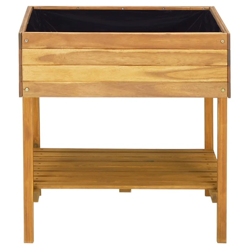 Jardinera Elevada De Madera Maciza De Acacia 78,5x58,5x78,5 Cm