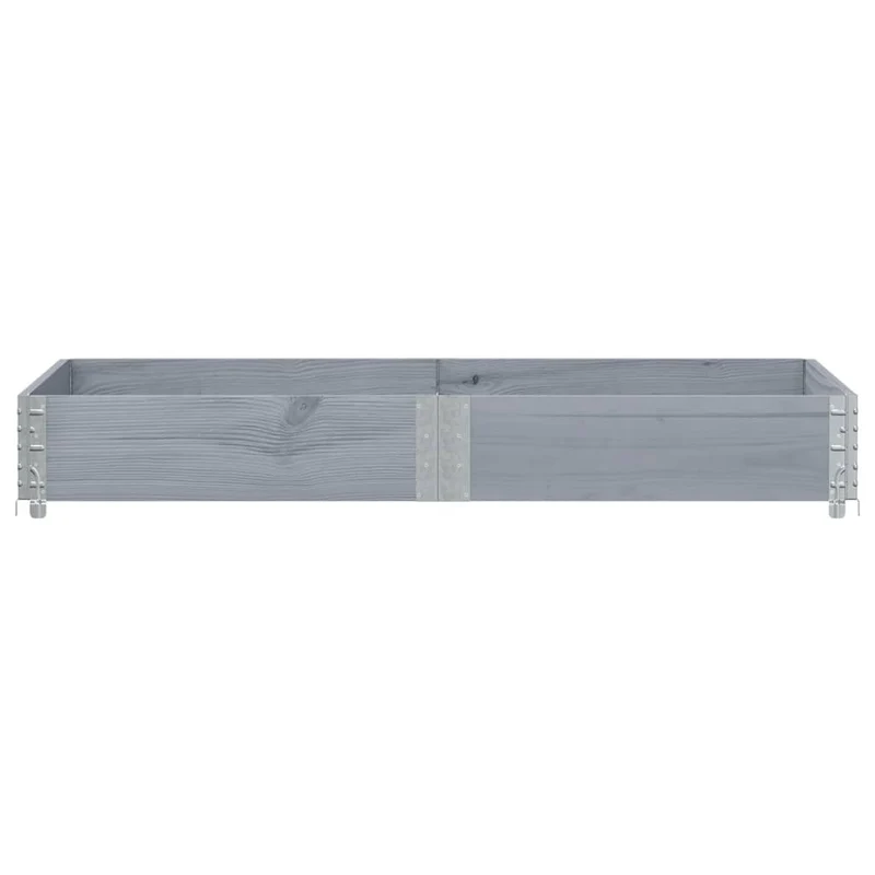 Jardinera De Madera Maciza De Pino Gris 150x100 Cm